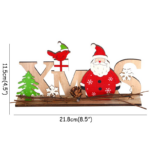 Décoration de Table de Noel "XMAS" 2D en Bois