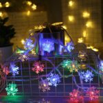 Guirlande Décorative de Noel en Forme de Flocon LED Multicouleur 1