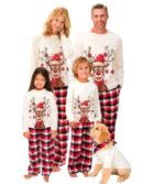Pyjama de Noel Famille Assortie Retro Rudolphe Renne de Noel 1