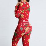 Pyjama de Noel pour Femme Sexy Rouge "Merry Christmas" 1