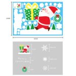 Décoration de Fenetre de Noel Sticker Santa Claus Cadeaux 1