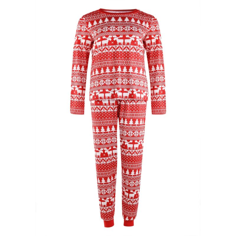 Pyjama de Noel Assorti à Toute la Famille Rouge Classique 4