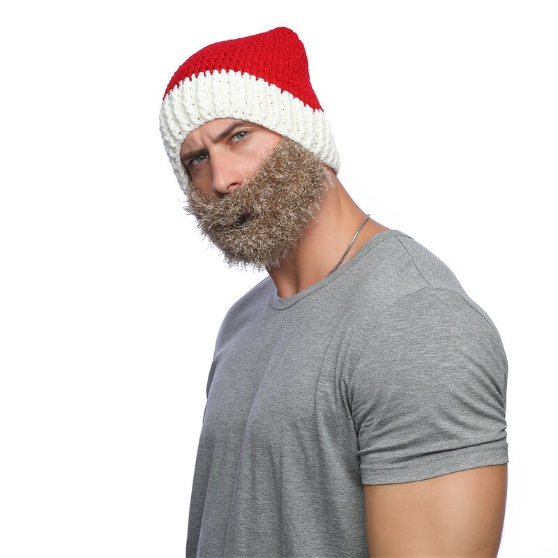 Barbe de Père Noel Tricoté avec Bonnet 3