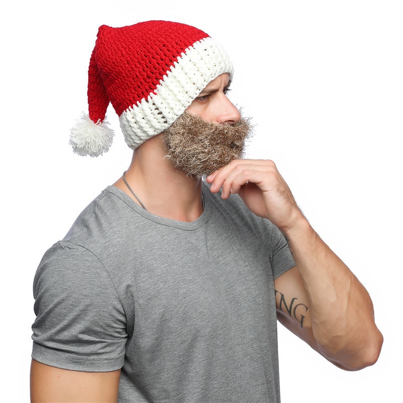 Barbe de Père Noel Tricoté avec Bonnet 4