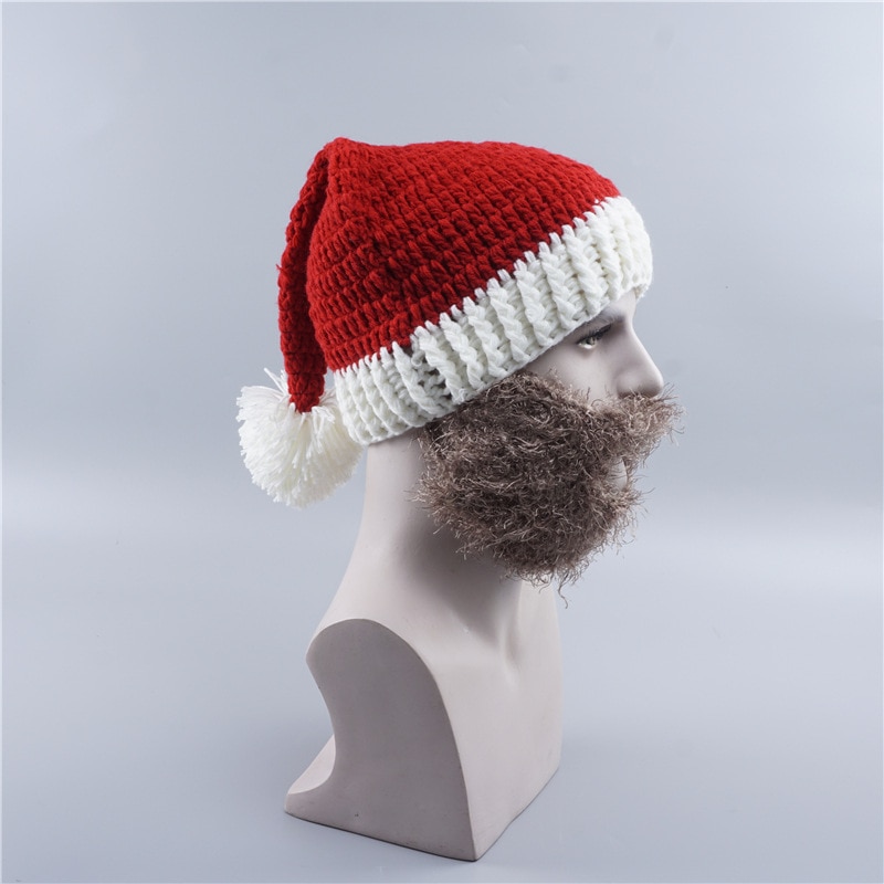 Barbe de Père Noel Tricoté avec Bonnet 5
