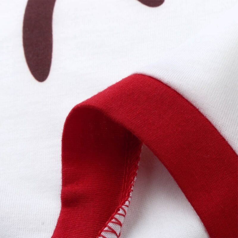 Pyjama de Noel Famille Rayure Rouges et Blanches en Cotton Doux 4