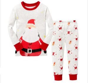 Pyjama de Noel Bébé Blanc Père Noel Confortable 1